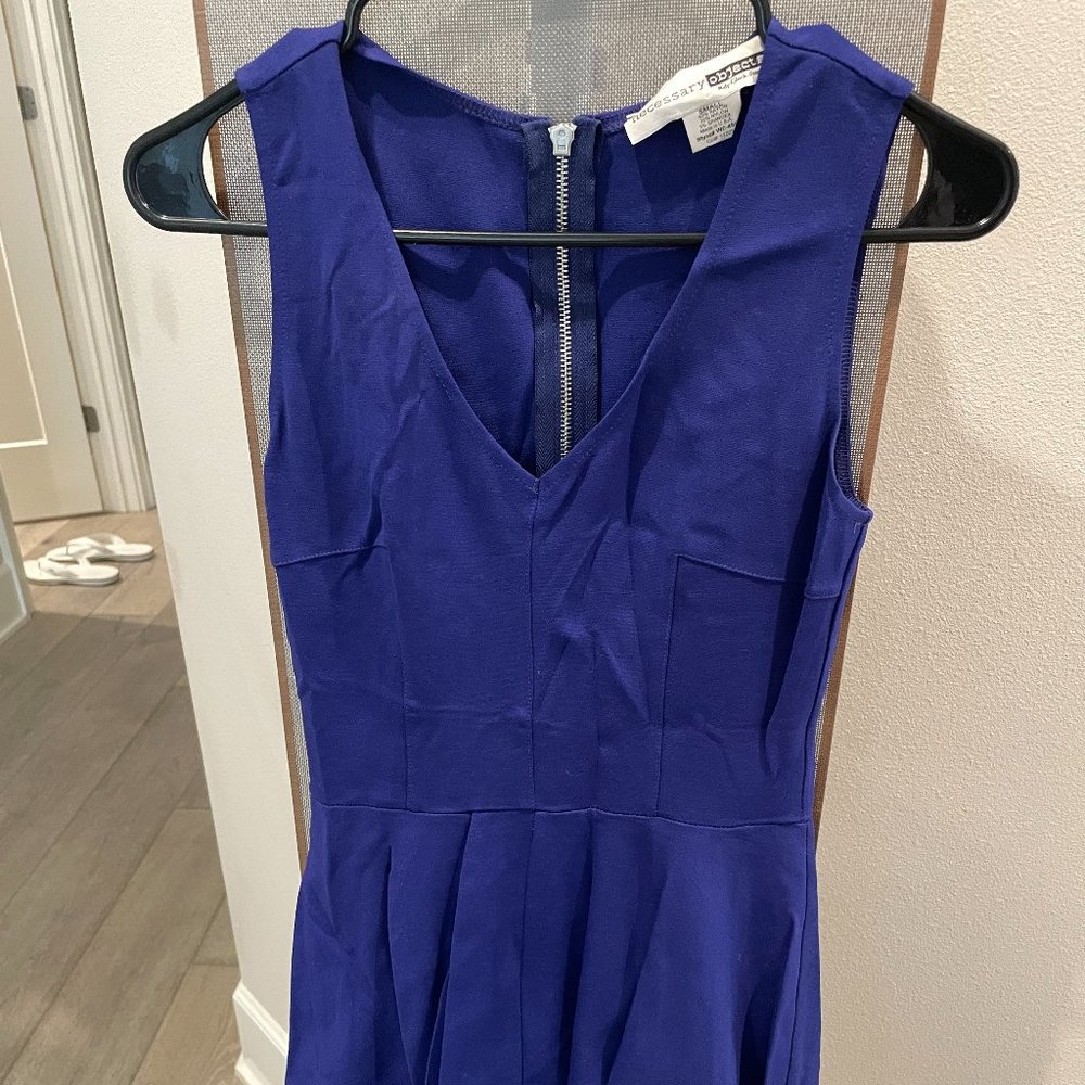 necessary objects blue dress size small